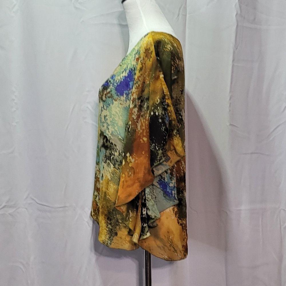 Allison Taylor Women's Oversized Multi-Colored Blouse Size Small - Picture 7 of 12